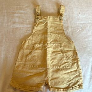 Zara Baby Linen Overalls (Mustard Yellow)